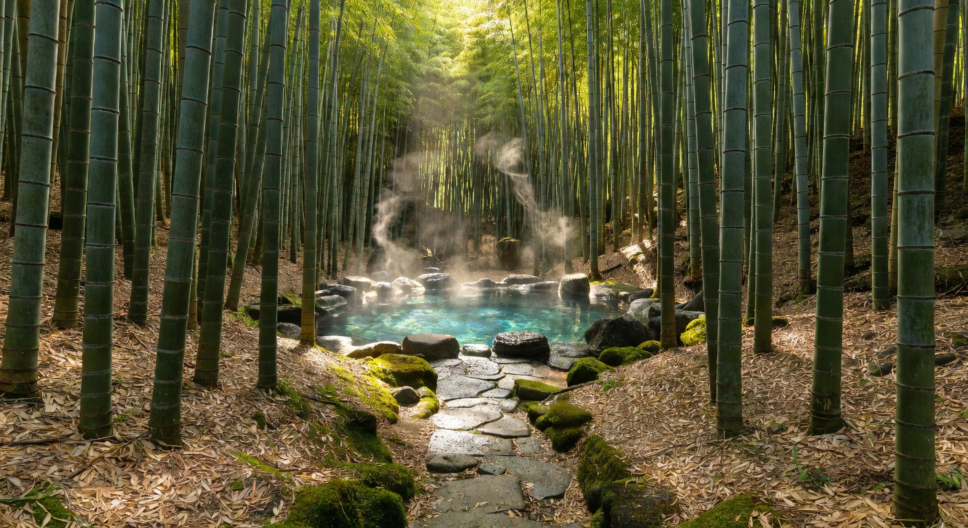 竹林の温泉